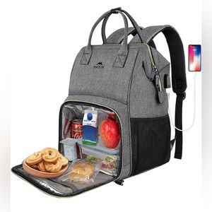 Matein nurse backpack with built in lunch box and usb charger!